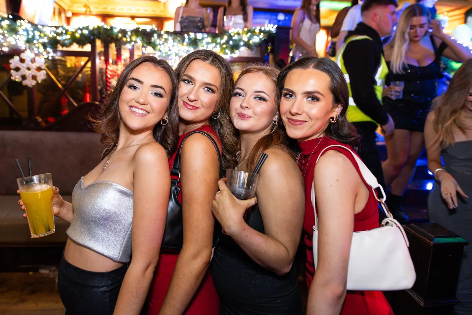 A group of friends on a night out at Quinns